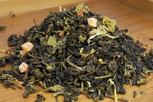Зеленый чай листовой дыня-клубника, Германия, 500 гр.