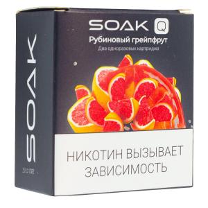 Картридж SOAK Q – Рубиновый грейпфрут 1500 затяжек 2шт