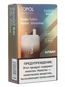 Электронная сигарета TOPOL GEMINI BAR – Кофе Табак | Кокосовый шоколад 2 вкуса 10000+ затяжек