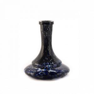 Колба для кальяна Vessel Glass Эллипс крошка чёрно-синяя