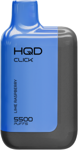 Электронная сигарета HQD CLICK – Устройство + картридж Лайм Малина 5500 затяжек
