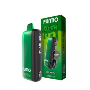 Электронная сигарета FUMMO INDIC SLURM – Кислые яблочные леденцы 10 000 затяжек
