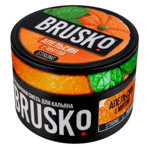Смесь для кальяна BRUSKO STRONG – Апельсин с мятой 50 гр.