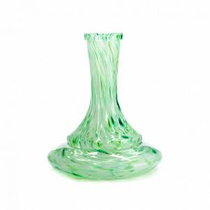 Колба для кальяна Vessel Glass Эллипс крошка бело-зелёная