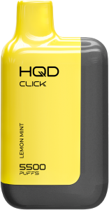 Электронная сигарета HQD CLICK – Устройство + картридж Лимон мята 5500 затяжек