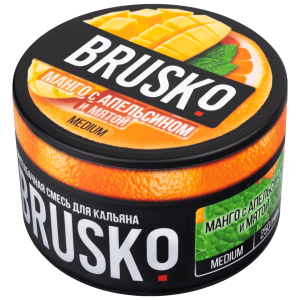 Смесь для кальяна BRUSKO MEDIUM – Манго с апельсином и мятой 250 гр.