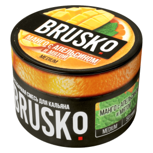 Смесь для кальяна BRUSKO MEDIUM – Манго c апельсином и мятой 50 гр.