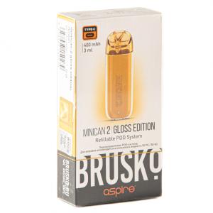 Электронная система BRUSKO Minican 2 – Gloss Edition 400 mAh Янтарный