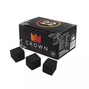 Уголь для кальяна Crown – кокосовый 24 шт (22 мм)