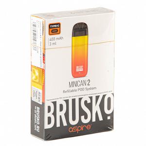 Электронная система BRUSKO Minican 2 – 400 mAh красно-желтый градиент