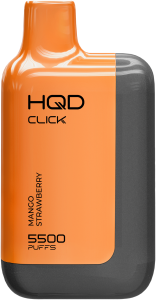 Электронная сигарета HQD CLICK – Устройство + картридж Манго Клубника 5500 затяжек