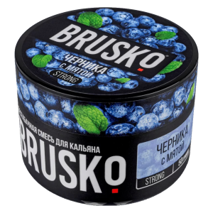 Смесь для кальяна BRUSKO STRONG – Черника с мятой 50 гр.