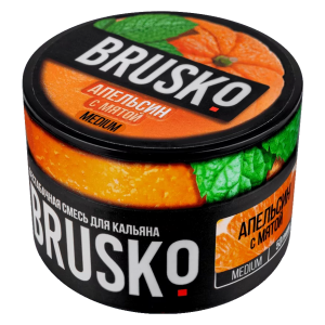 Смесь для кальяна BRUSKO MEDIUM – Апельсин с мятой 50 гр.