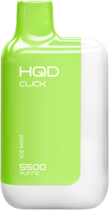 Электронная сигарета HQD CLICK – Устройство + картридж Ледяная мята 5500 затяжек