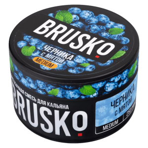 Смесь для кальяна BRUSKO MEDIUM – Черника с мятой 250 гр.