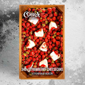 Смесь для кальяна Cobra Virgin – Strawberry Cheesecake (Клубничный Чизкейк) 50 гр.