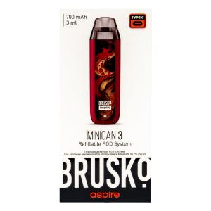 Электронная система BRUSKO Minican 3 – темно-красный флюид