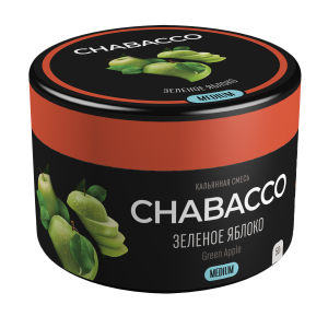 Табак для кальяна Chabacco MEDIUM – Green apple 50 гр.