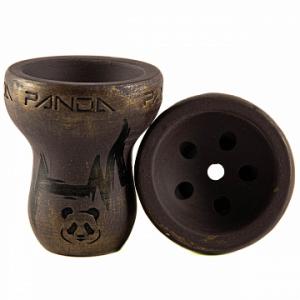 Чашка Panda турка тёмная с принтом чёрная