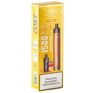 Электронная сигарета HQD LUX – Манго 1500 затяжек 2 картриджа