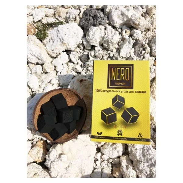 Уголь для кальяна Nero – кокосовый 72 шт (25 мм)