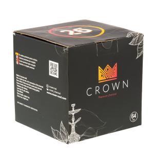 Уголь для кальяна Crown – кокосовый 64 шт (26 мм)