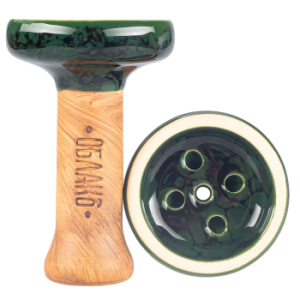 Чашка Облако Black Glaze Top зелено-чёрный мрамор