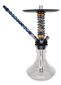 Кальян MAMAY CUSTOMS Coilover Micro золотой сплеш-голубой камуфляж (без колбы)
