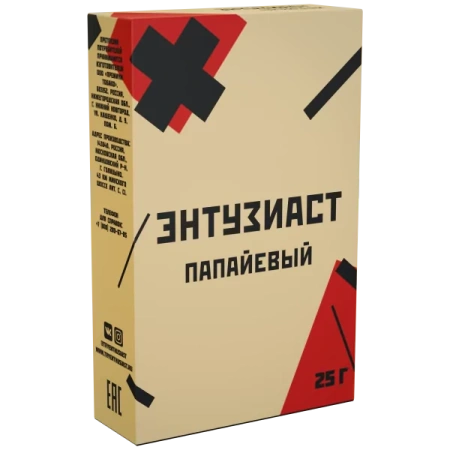 Табак для кальяна Энтузиаст – с ароматом папайи (ПАПАЙЕВЫЙ) 25 гр.