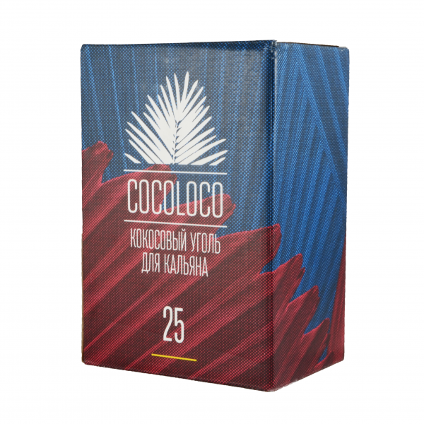 Уголь для кальяна Cocoloco – кокосовый 72 шт (25 мм)