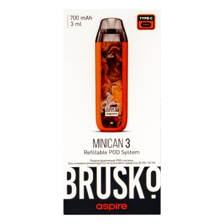 Электронная система BRUSKO Minican 3 – оранжевый флюид