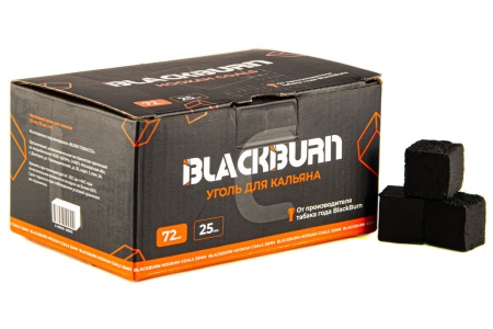 Уголь для кальяна BlackBurn – кокосовый 72 шт (25 мм)