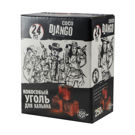 Уголь для кальяна CocoDjango – кокосовый 72 шт (25 мм)