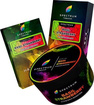 Табак для кальяна Spectrum Hard – Basil strawberry 100 гр.