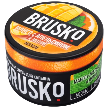 Смесь для кальяна BRUSKO MEDIUM – Манго с апельсином и мятой 250 гр.