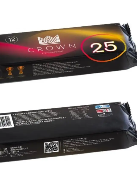 Уголь для кальяна Crown – кокосовый 12 шт (25 мм)