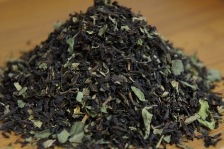 Черный чай листовой с мятой, Германия, 165 гр.