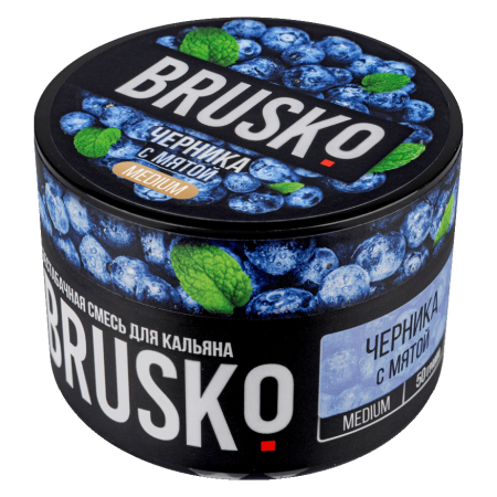 Смесь для кальяна BRUSKO MEDIUM – Черника с мятой 50 гр.