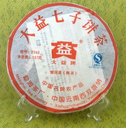 Чай Пуэр Шу 7262 Мэнхай Да И 7262 2007 год, 1 шт.