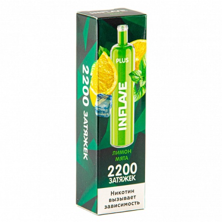 Электронная сигарета INFLAVE PLUS – Лимон Мята 2200 затяжек