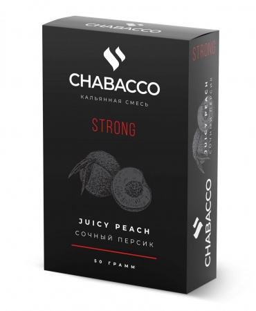 Табак для кальяна Chabacco STRONG – Juicy peach 50 гр.