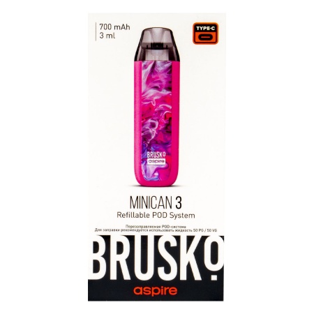 Электронная система BRUSKO Minican 3 – розовый флюид