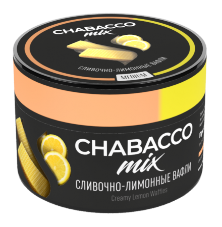 Табак для кальяна Chabacco Mix MEDIUM – Creamy lemon waffles 50 гр.