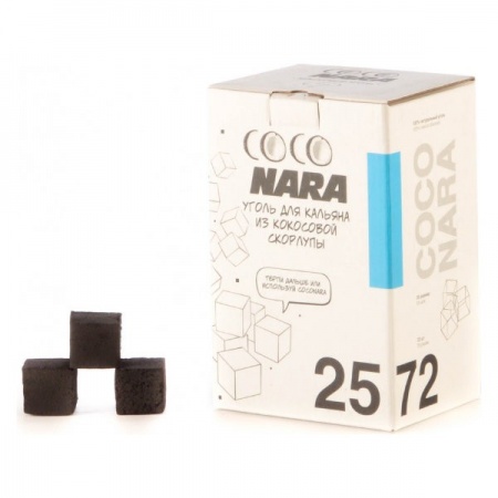 Уголь для кальяна CoCo nara – кокосовый 72 шт (25 мм)