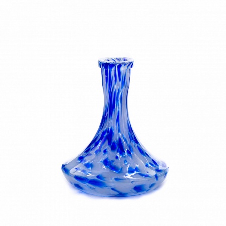 Колба для кальяна Vessel Glass Крафт крошка бело-синяя