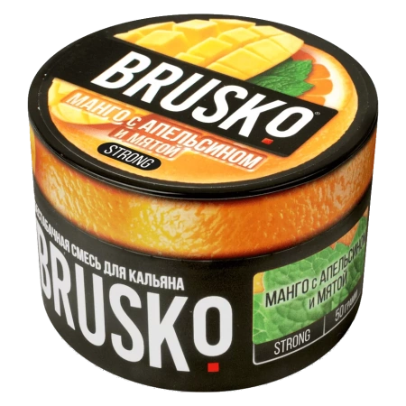 Смесь для кальяна BRUSKO STRONG – Манго c апельсином и мятой 50 гр.