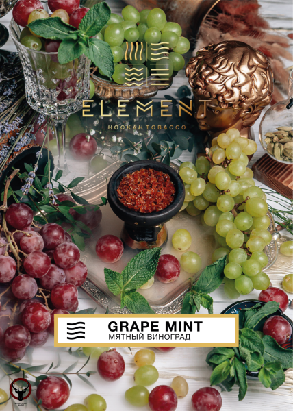 Табак для кальяна Element Воздух – Grape Mint 200 гр.