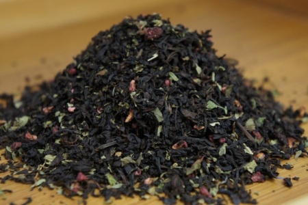 Черный чай листовой мелисса-малина, Германия, 100 гр.