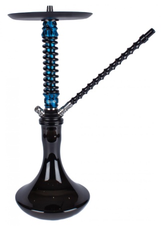 Кальян MAMAY CUSTOMS Coilovers MINI голубой лак – черный (грав. Лампасы) (без колбы)