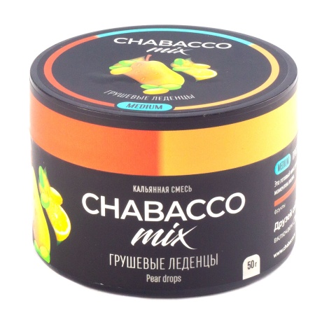 Табак для кальяна Chabacco Mix MEDIUM – Pear drops 50 гр.